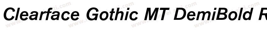 Clearface Gothic MT DemiBold Regula字体转换